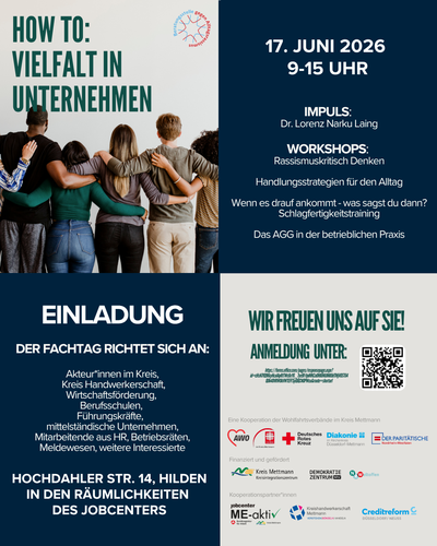 Einladungs-Plakat mit Anmeldemöglichkeit per QR-Code