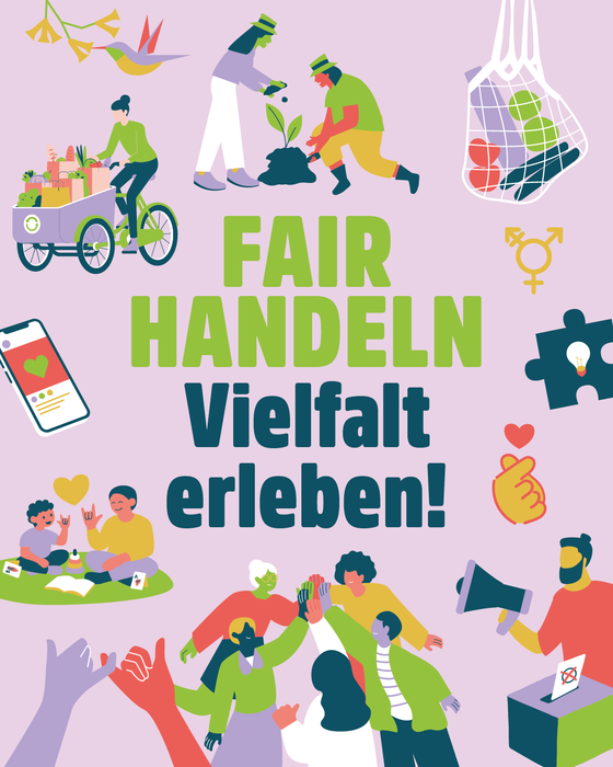 Poster "Fair Handeln, Vielfalt erleben!"
