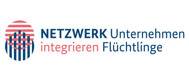 Logo des NETZWERK Unternehmen integrieren Flüchtlinge